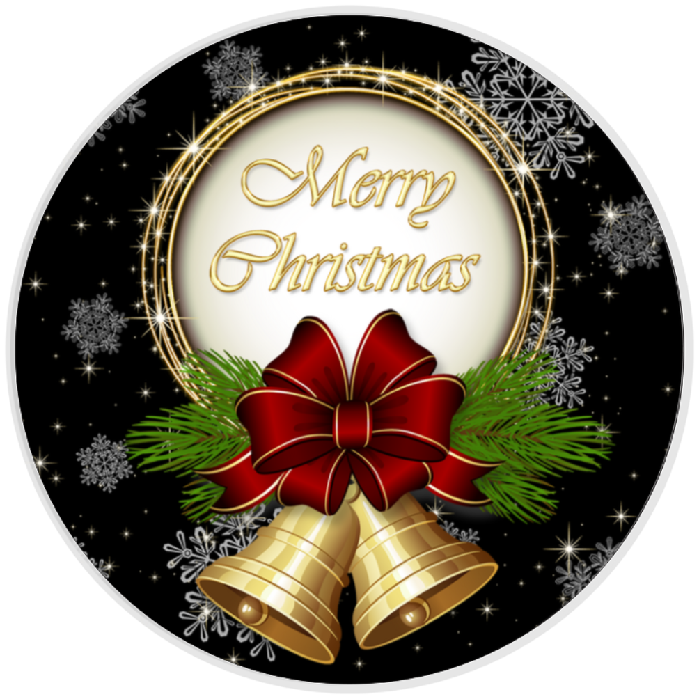 10” Merry Christmas Bells  Sign, Home Decor, Aluminum, The Ritzy Cactus