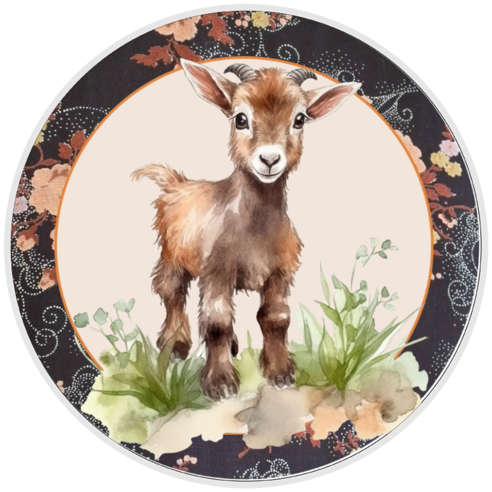 10” Country Goat Sign, Home Decor, Aluminum, The Ritzy Cactus