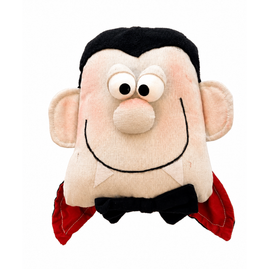 Plush Dracula Head 13" Attachment, DIY Supplies, Halloween Wreath Attachment