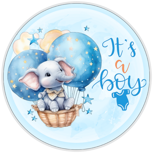 10” Its A Boy Baby Sign, Home Decor, Aluminum, The Ritzy Cactus