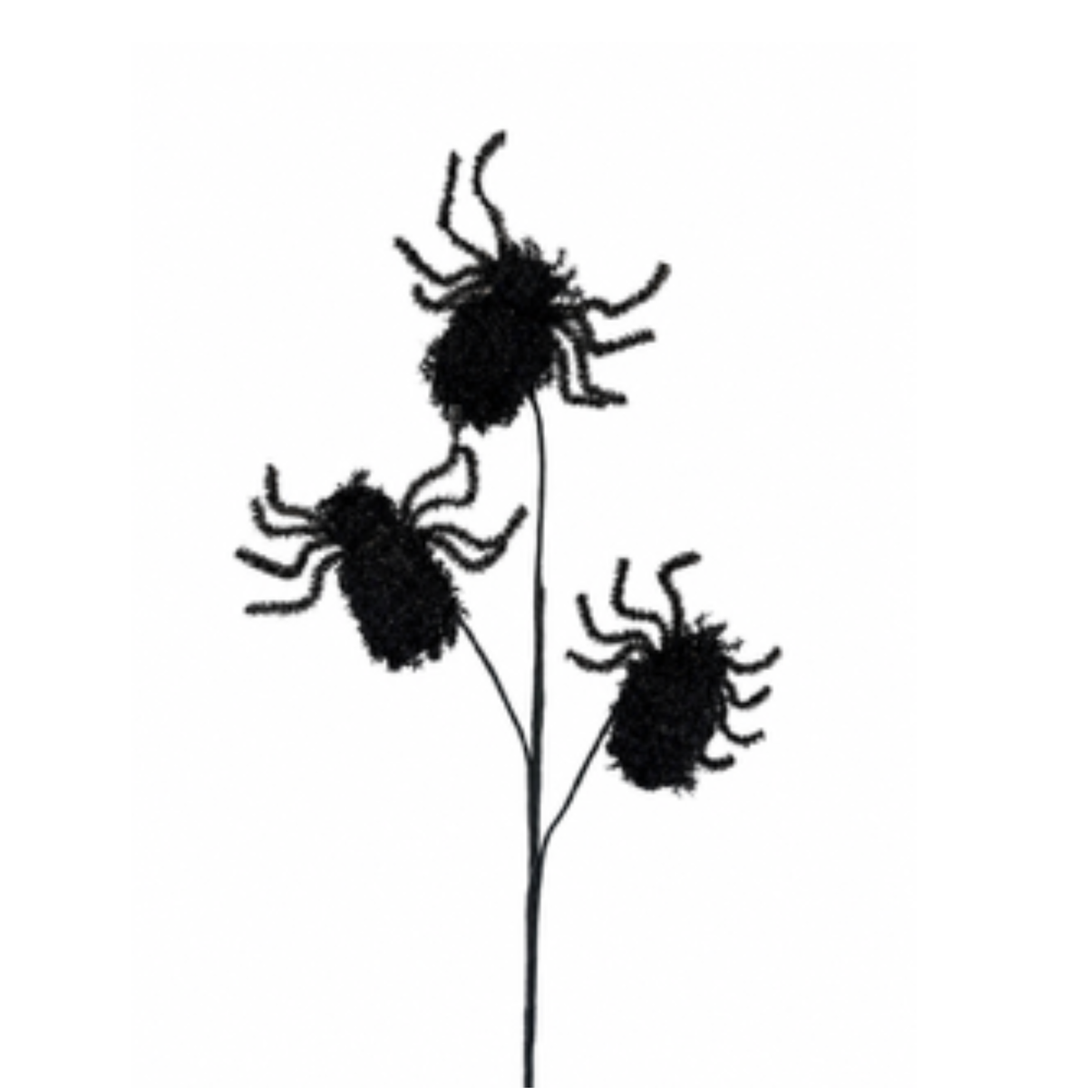 Fuzzy Spider Spray 26 Inch, Holiday Stem Embellishment