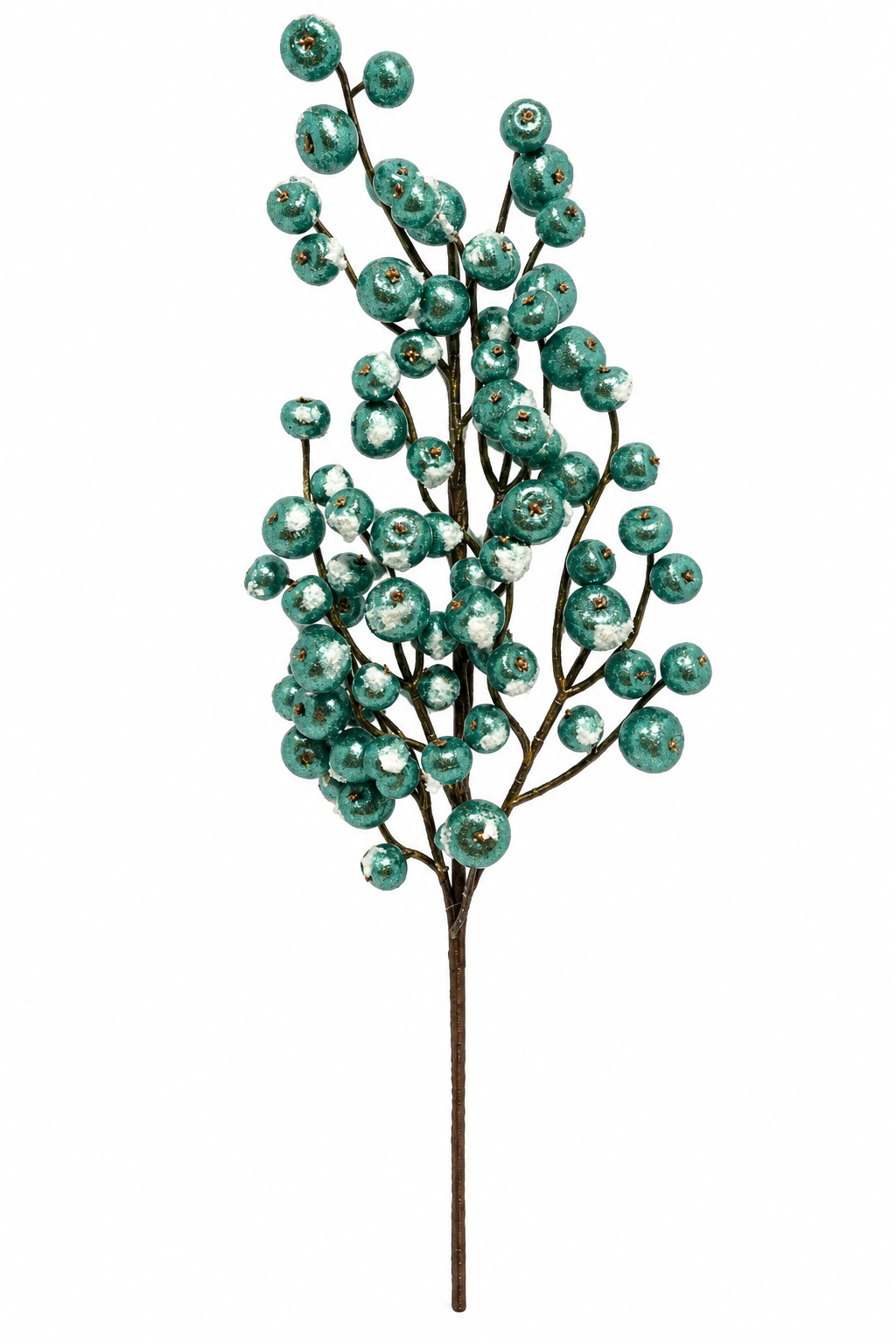 30 Inch Mini Turquoise Crabapple Spray w/Snow Wreath Embellishment