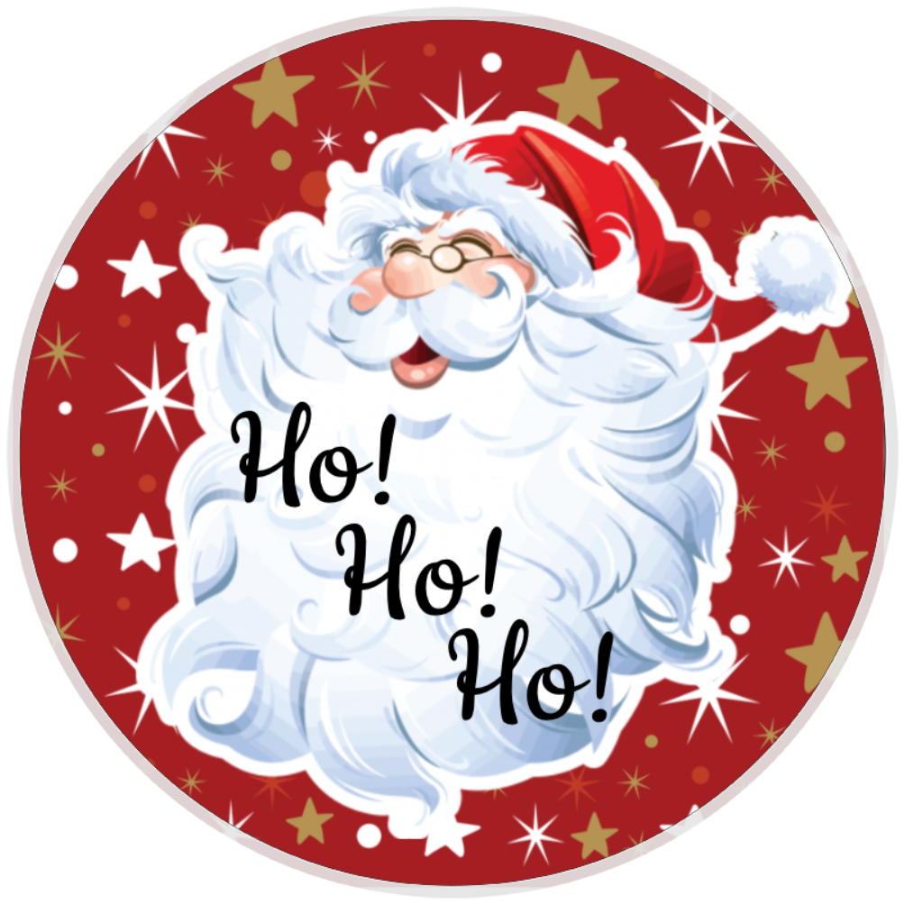 10 Santa Ho Ho Ho Wreath  Sign, Home Decor, Aluminum, The Ritzy Cactus