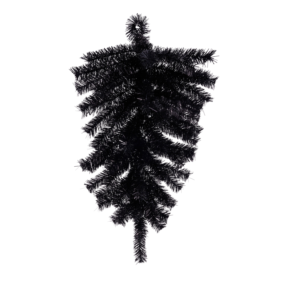 Metallic Black Teardrop Swag Base 24 Inches 55 Tips, Wreath Form, Craft Supplies, DIY Crafts, Wreath Making