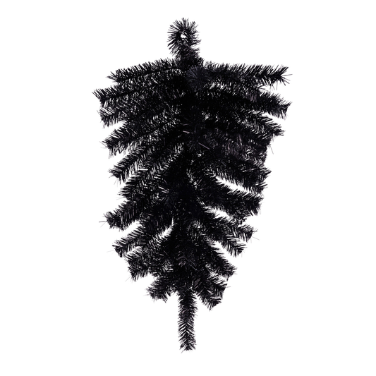 Metallic Black Teardrop Swag Base 24 Inches 55 Tips, Wreath Form, Craft Supplies, DIY Crafts, Wreath Making