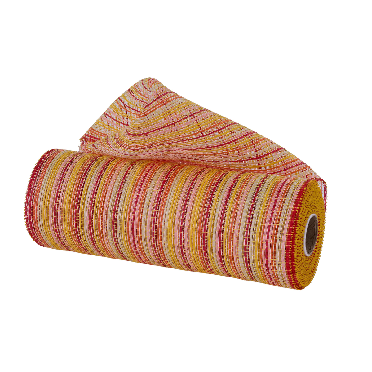 Multi Stripe Orange Yellow Red Cream Mesh: Deco Mesh -10 inches x 10yards, Poly Deco Mesh, DIY Crafts, Wreath Making