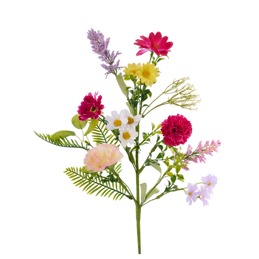 18" Carnation Daisy Lavender Spray, Wreath Embellishment, Wreath Supplies, Home Decor, Greenery, DIY Craft Supply