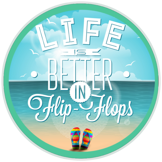 10” Flip Flop Summer Sign, Home Decor, Aluminum, The Ritzy Cactus