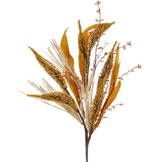 Spike Mini Bead Cluster Grass Spray| Fall Stem Embellishment | DIY Wreath Supply