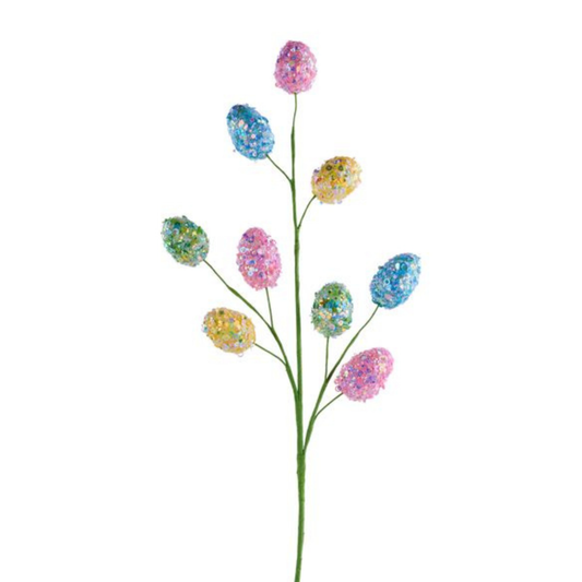 Glitter Easter Egg Spray Wreath Embellishment –  Door Decor Wreath Attachment, Craft Supplies, The Ritzy Cactus