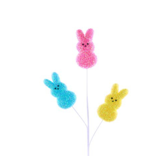 Glitter Foil Bunny Spray Wreath Embellishment –  Door Decor Wreath Attachment, Craft Supplies, The Ritzy Cactus
