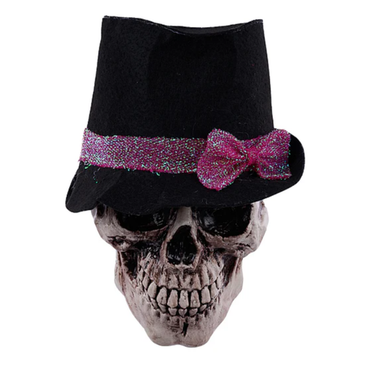 7.5"W x 11.75"H Plastic Felt Pirate Skull Attachment, DIY Supplies, Wreath Attachment