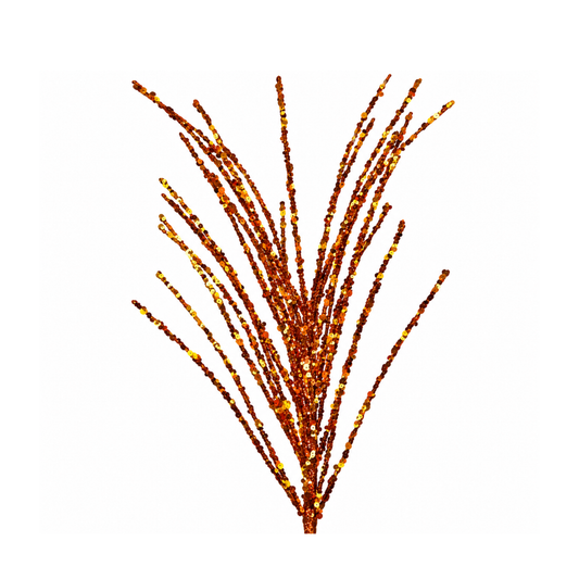 Sequin Glitter Spray| Orange Halloween Stem Embellishment | DIY Wreath Supply