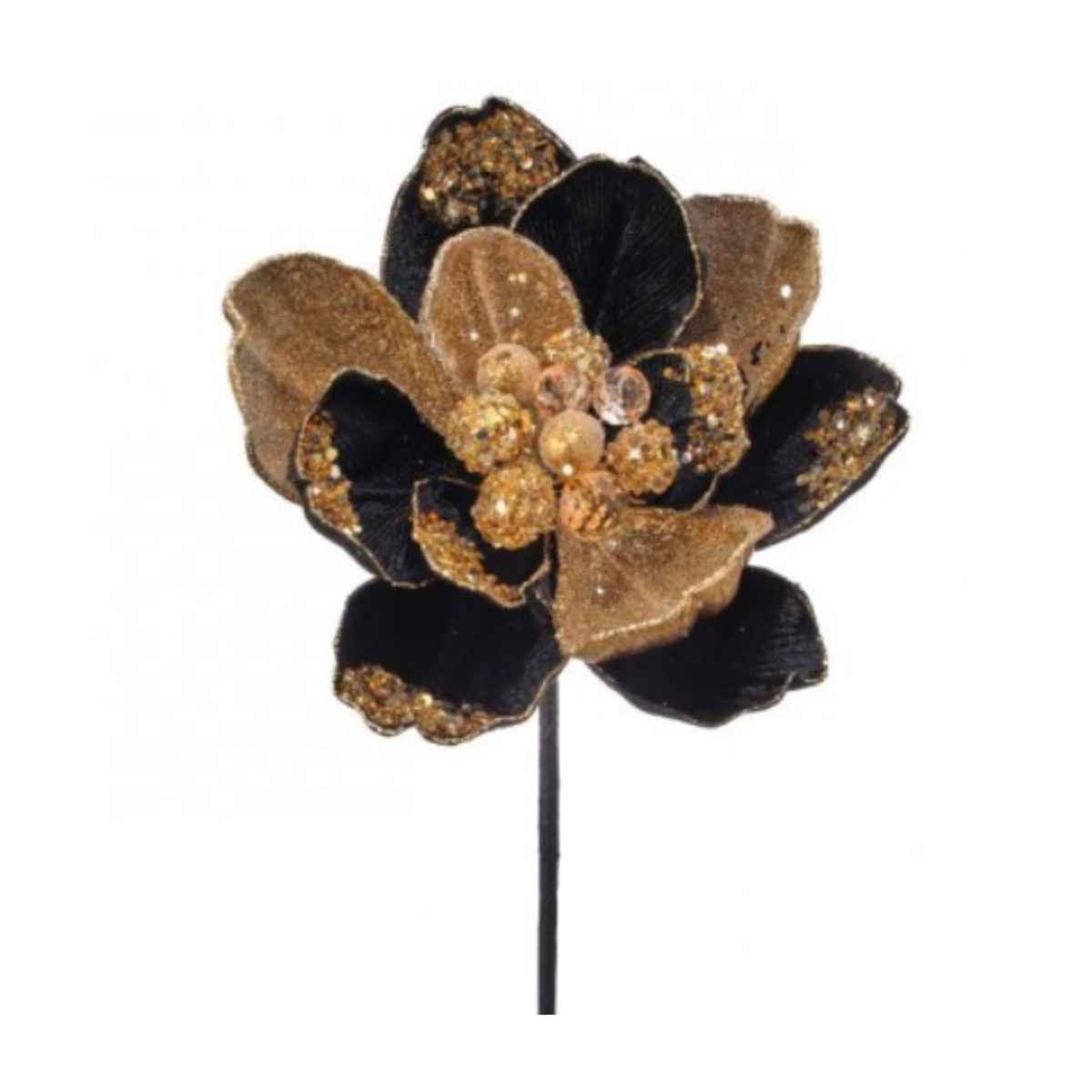 24"Iced w/Jewel Encrusted Magnolia Stem Holiday Embellishment