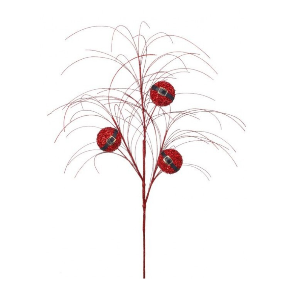 Glitter Santa Ball Spray| Wreath Stem Embellishment | DIY Wreath Supply