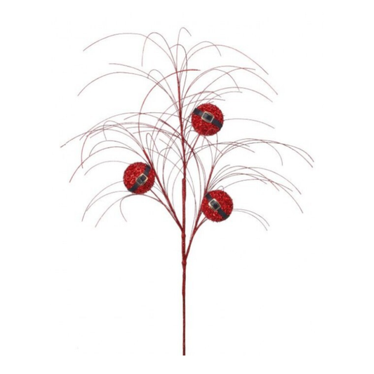 Glitter Santa Ball Spray| Wreath Stem Embellishment | DIY Wreath Supply