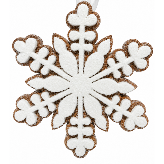 13 Inch Gingerbread Snowflake Statement Wreath Attachment