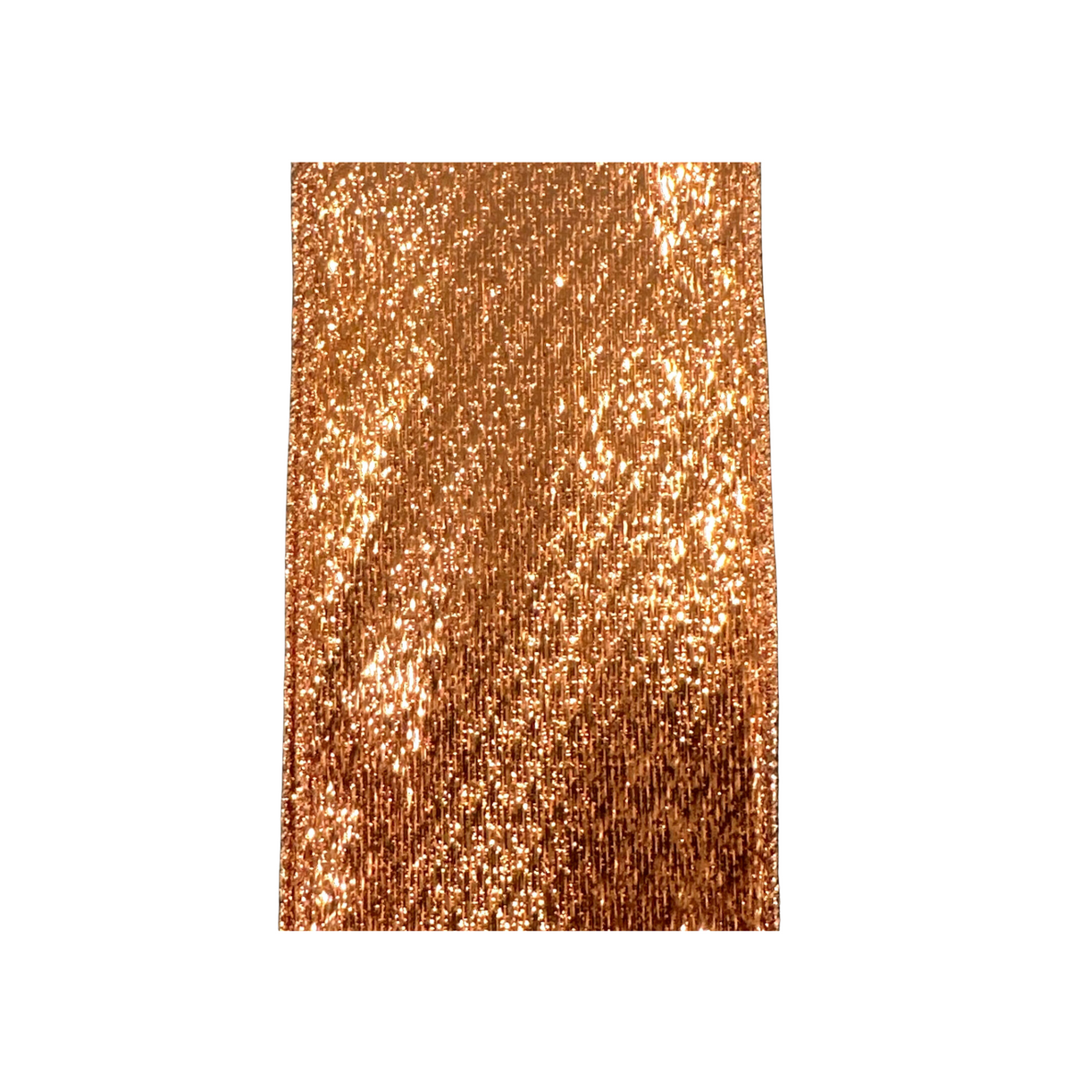 Orange Foil Wired Ribbon – 2.5" x 10 Yards, Wreath Ribbon