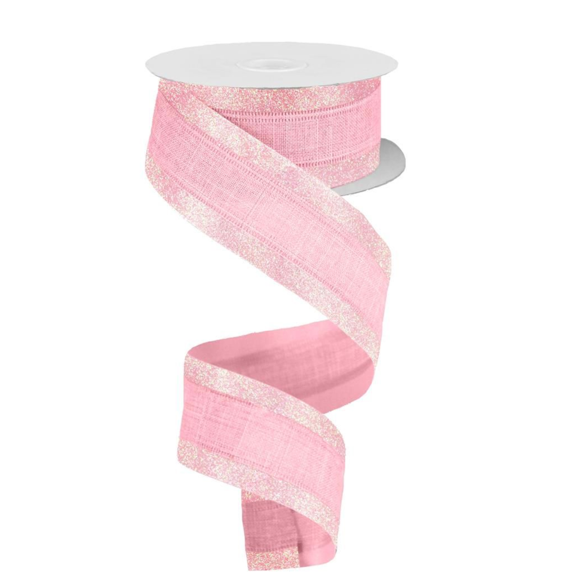 3 in 1 Royal Burlap Pink Glitter Wired Ribbon, 1.5 Inch x 10 yds,  Craft Supplies,The Ritzy Cactus