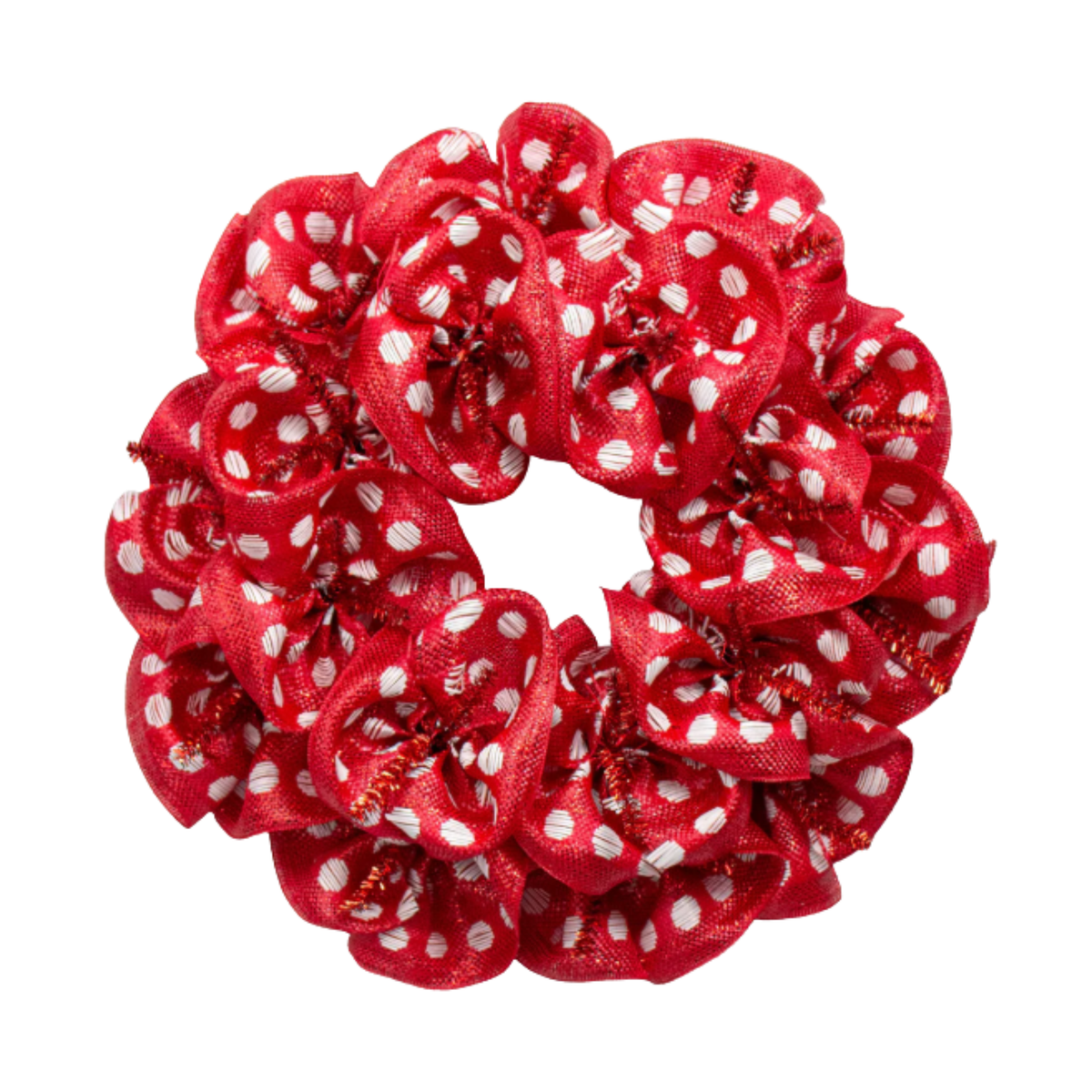 Polka Dot Woven Mesh: Red & White Deco Mesh -10 inches x 10yards, Poly Deco Mesh, DIY Crafts, Wreath Making