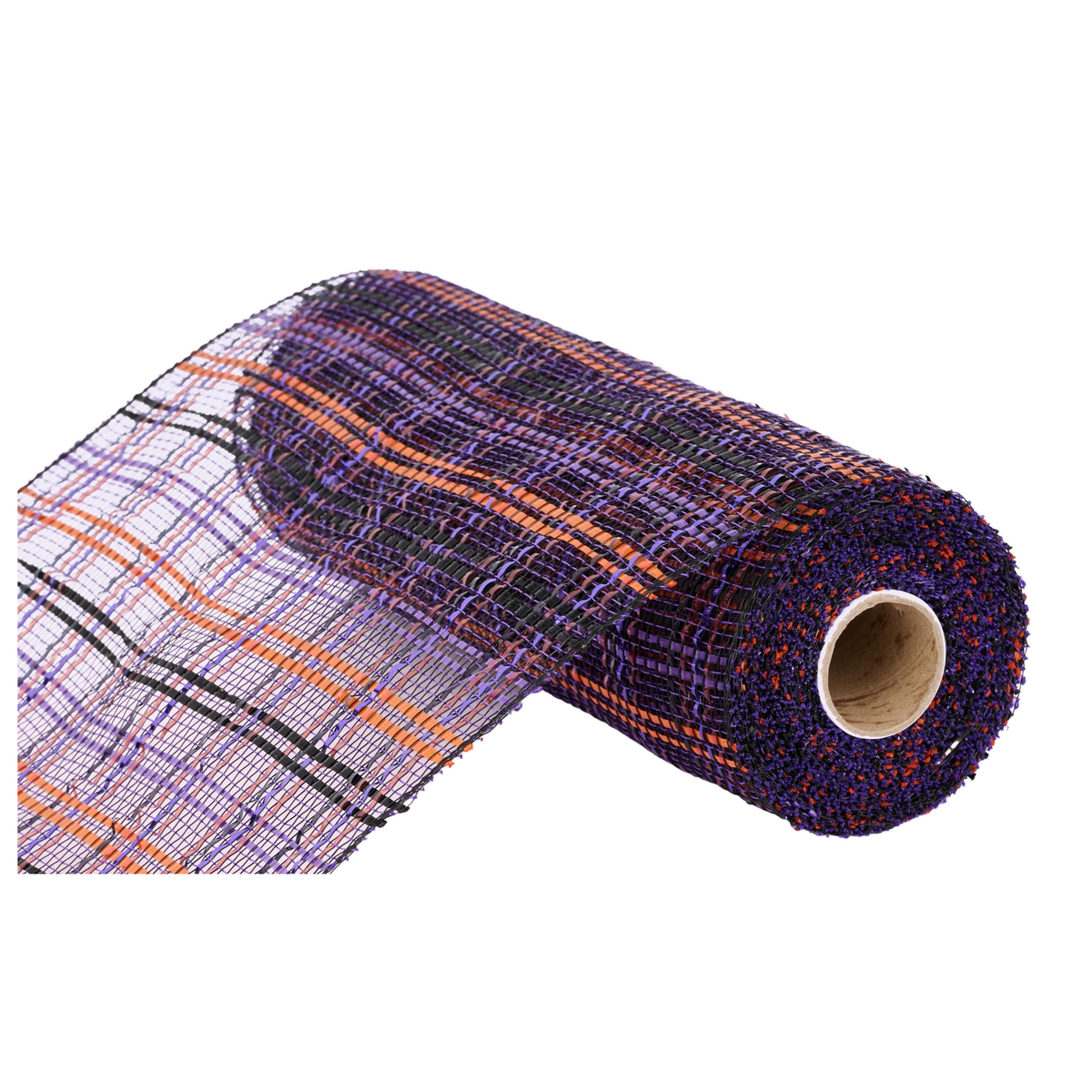 Vertical Foil Plaid Halloween Mesh: Deco Mesh -10 inches x 10yards, Poly Deco Mesh, DIY Crafts, Wreath Making