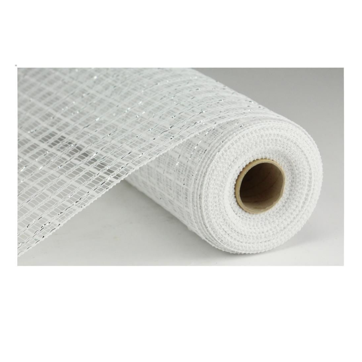 Thin Double Stripe White  Mesh: Deco Mesh -10 inches x 10yards, Poly Deco Mesh, DIY Crafts, Wreath Making