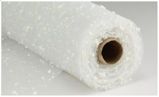 White Snow Deco Mesh -10 inches x 10yards, Poly Deco Mesh, Craft Supplies, DIY Crafts, Wreath Making