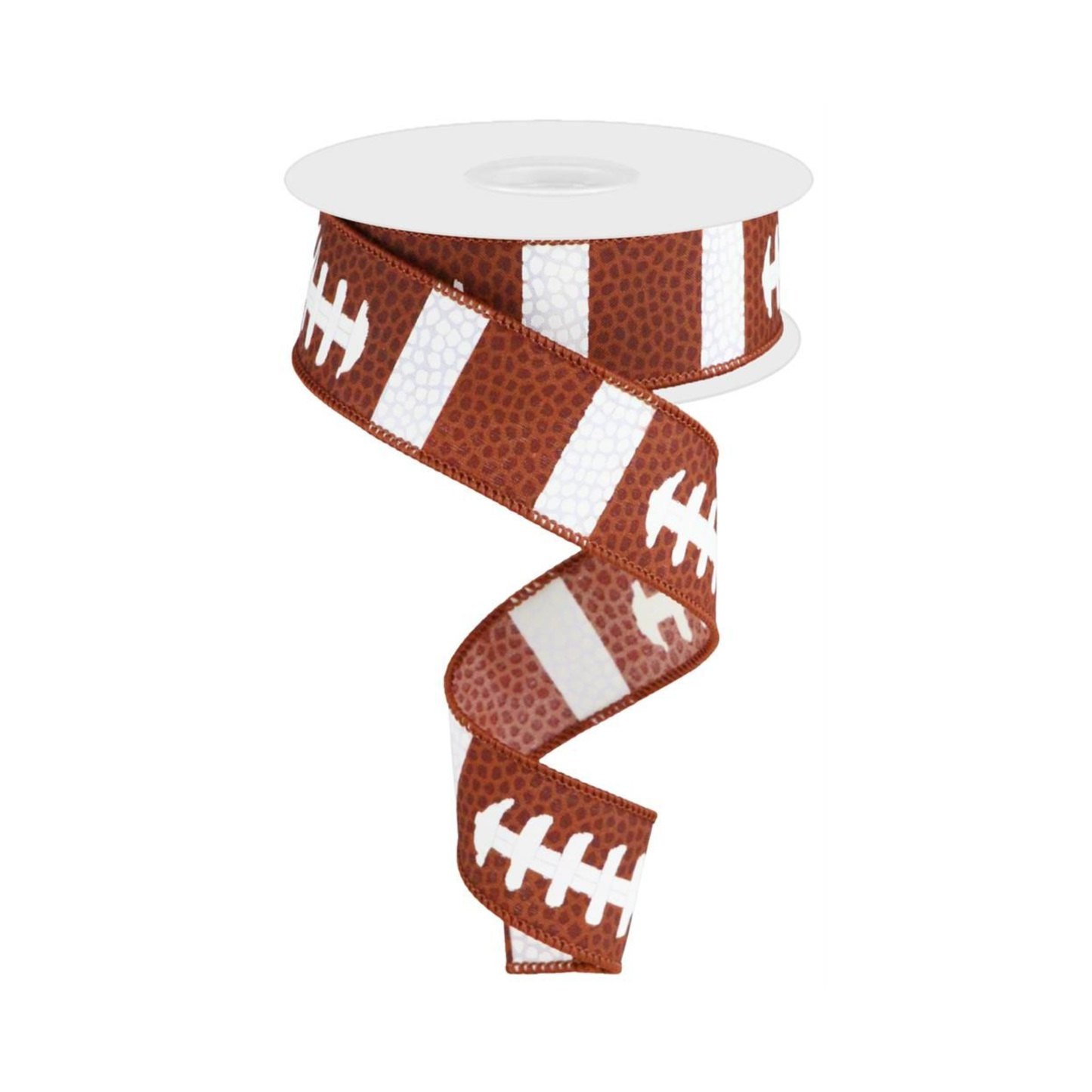 Footbal Laces Wired Ribbon by RG Ribbon – 1.5" x 10 Yards, Wreath Supplies, The Ritzy Cactus