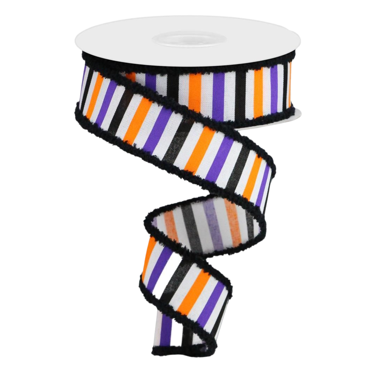 Horizontal Stripe w/Drift Halloween Wired Ribbon by RG Ribbon 1.5" x 10 Yards, Wreath Ribbon, Craft Supplies