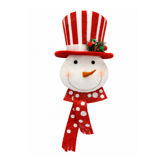 Snowman Peppermint Stripe Wreath Attachment, DIY Supplies, Wreath Maker