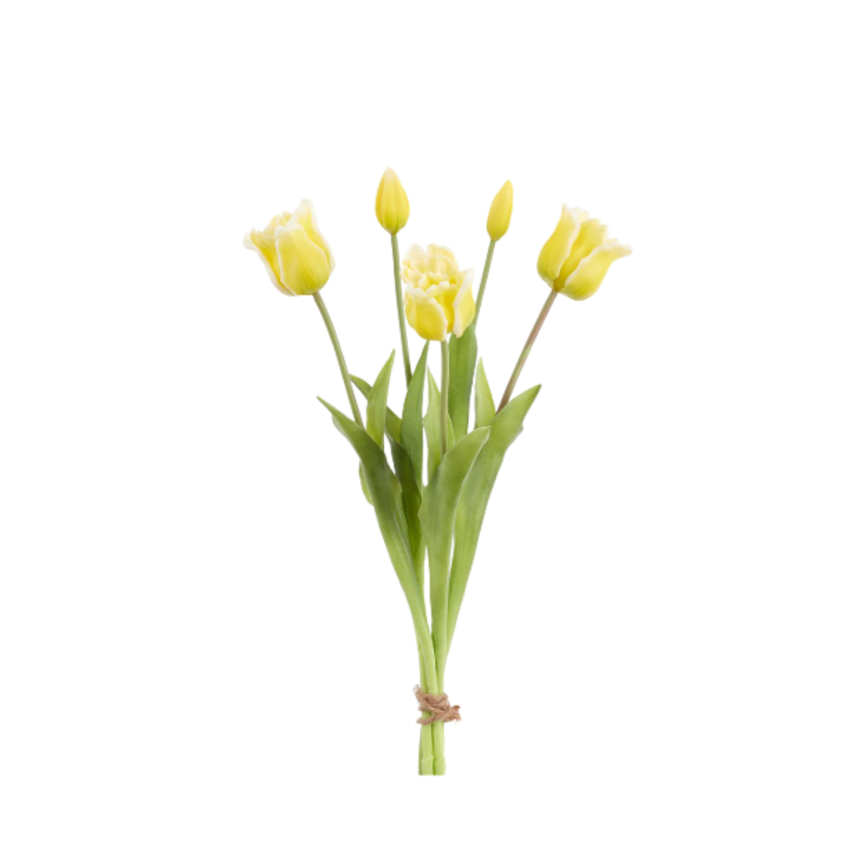 18" Real Touch Yellow Tulip Bunch, Wreath Embellishment, Wreath Supplies, Home Decor, Greenery, DIY Craft Supply