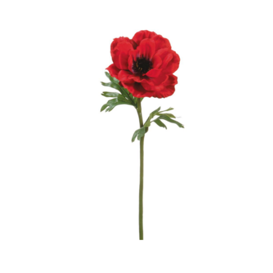 Anemone Red Floral 20 Inch Stem, Home Decor, Patriotic Floral The Ritzy Cactus