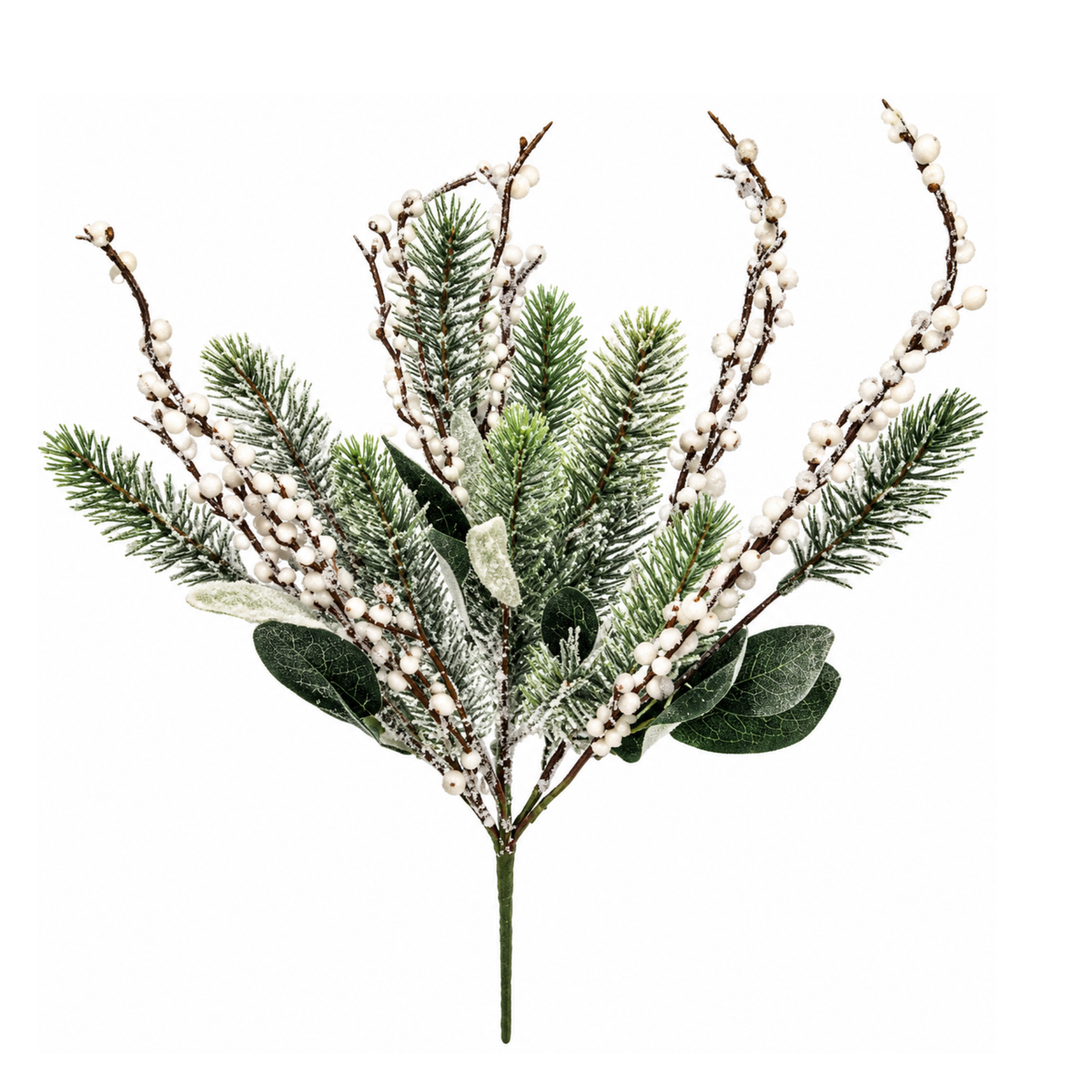 Snow Pine With Twig Bush Wreath Greenery