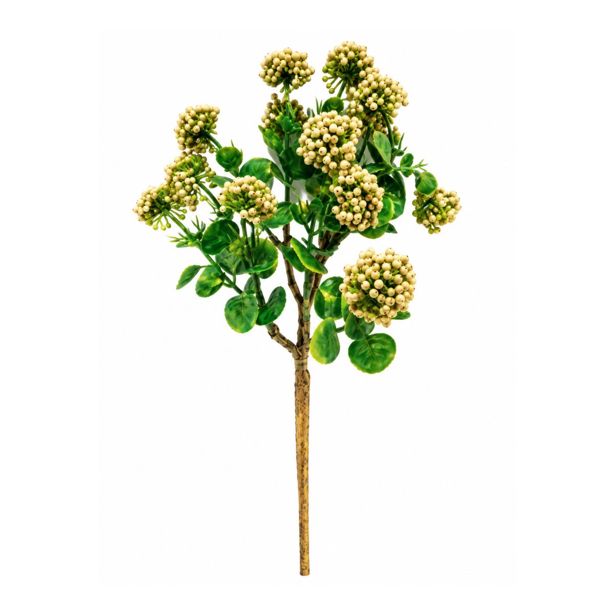 Green Gold Seeded Eucalyptus 16 Inch Floral Wreath Greenery