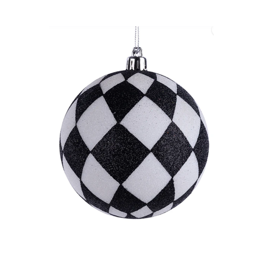 Harlequin Ball 4"Ornament, Wreath Embellishment, Wreath Supply