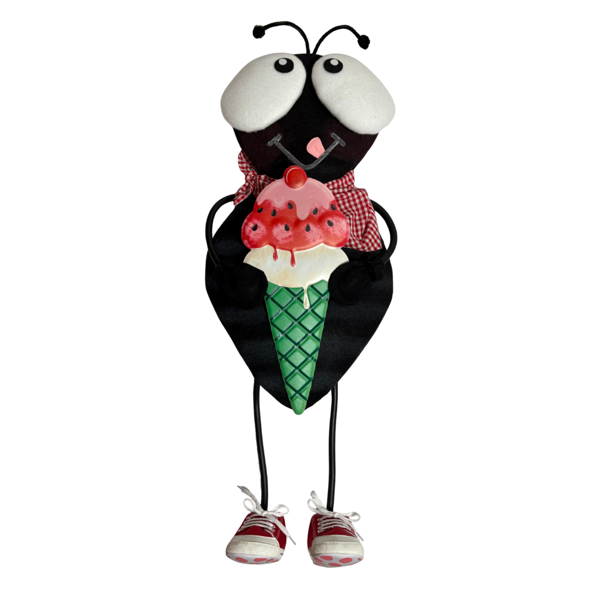 Fun Summertime Ant Wreath Attachment – 26” x 11” – Posable Legs – Ice Cream & Watermelon Theme - DIY Craft Supplies - Wreath Supplies