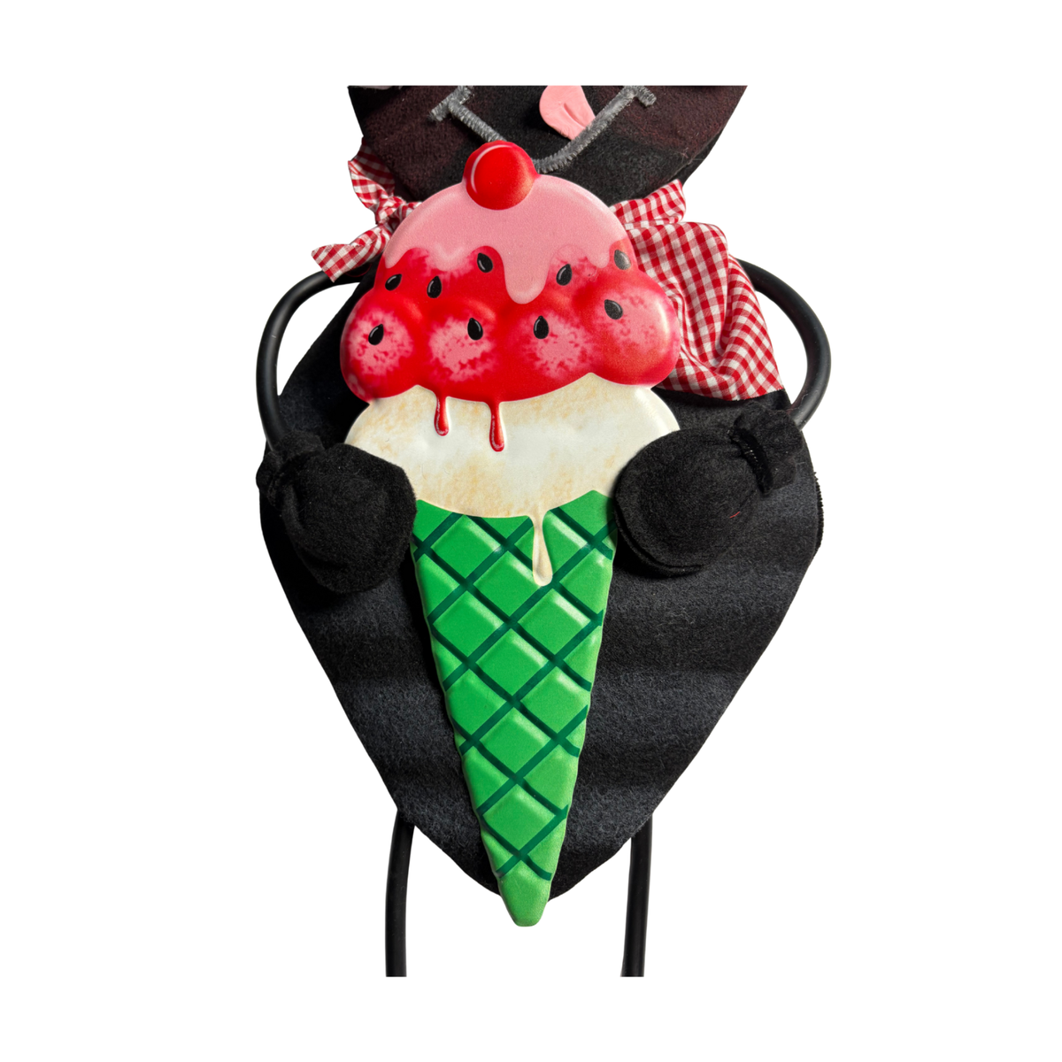 Fun Summertime Ant Wreath Attachment – 26” x 11” – Posable Legs – Ice Cream & Watermelon Theme - DIY Craft Supplies - Wreath Supplies
