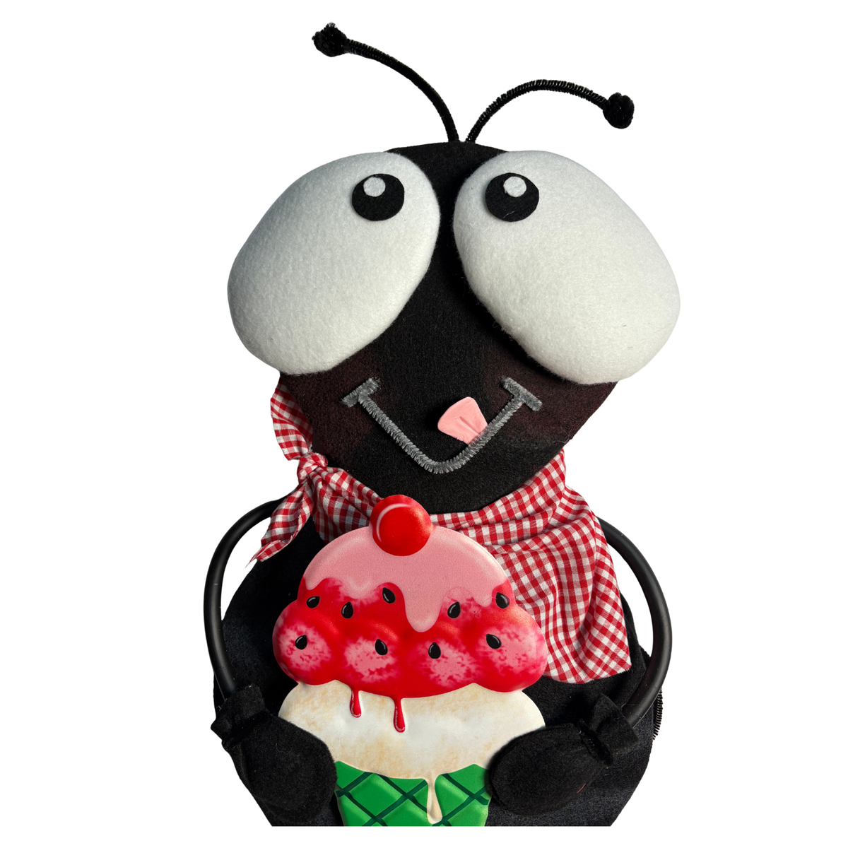 Fun Summertime Ant Wreath Attachment – 26” x 11” – Posable Legs – Ice Cream & Watermelon Theme - DIY Craft Supplies - Wreath Supplies
