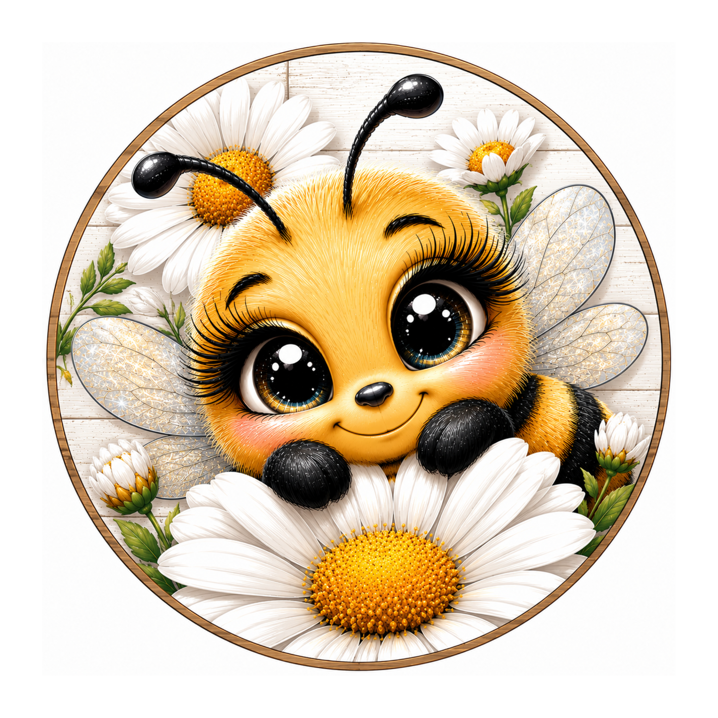 Miss Bee Lashes 10" Wreath Sign, Home Decor, The Ritzy Cactus