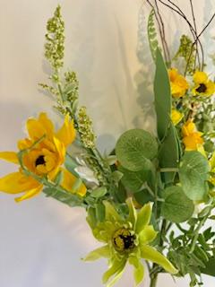 18" Summer Black Eyed Susan Spray, Wreath Embellishment, Wreath Supplies, Home Decor, Greenery, DIY Craft Supply