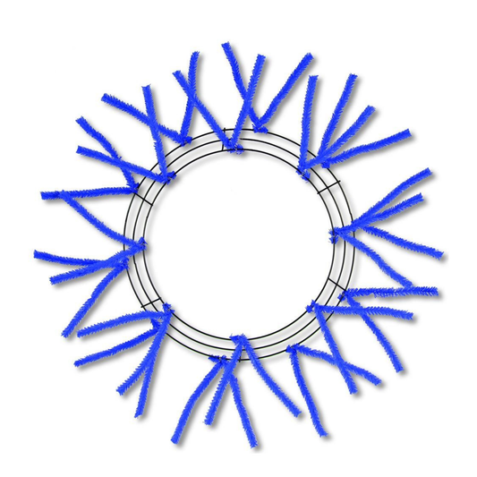 15” Blue Pencil Wreath Form, 18 placements, Craft Supplies, DIY Wreath frame