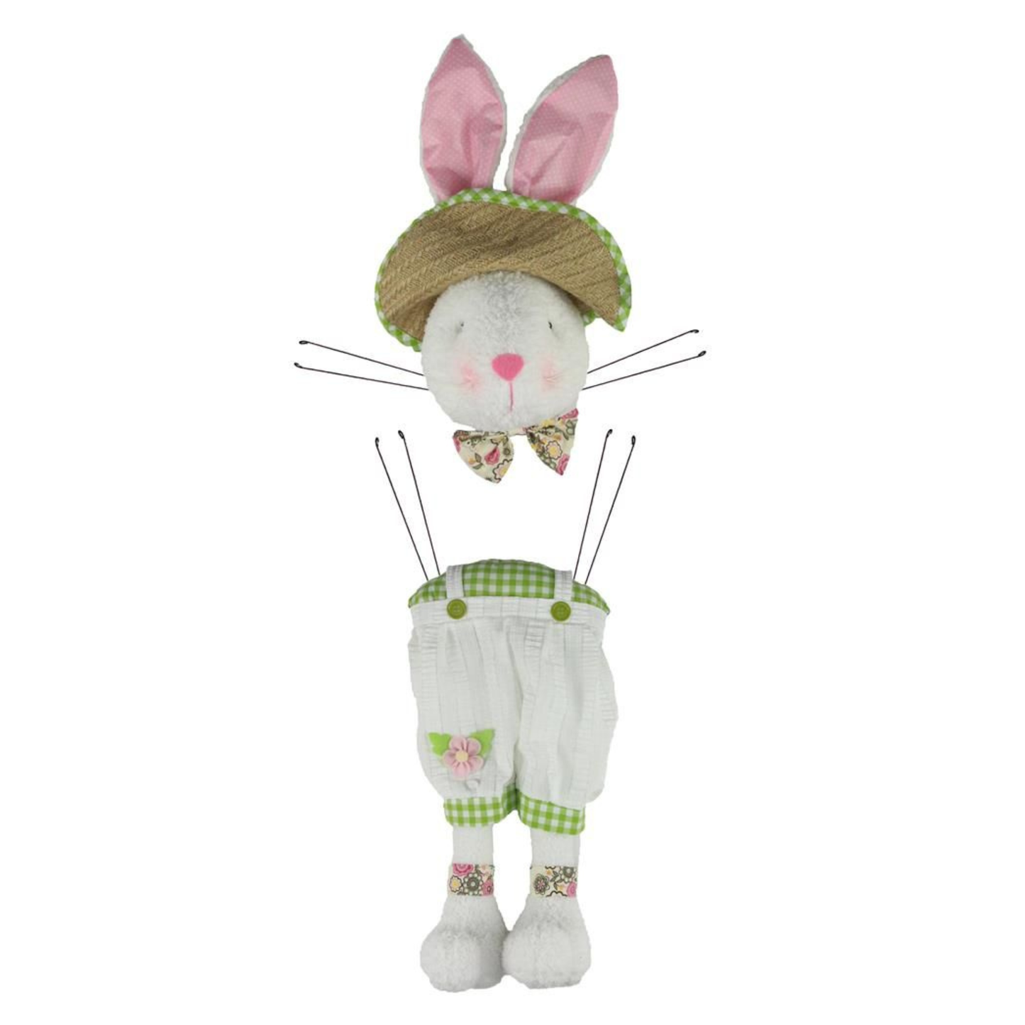 30" Boy Bunny Easter Wreath Attachment 2 Pieces, Easter Spring Wreath Supplies, DIY Craft Supplies, Wreath Making