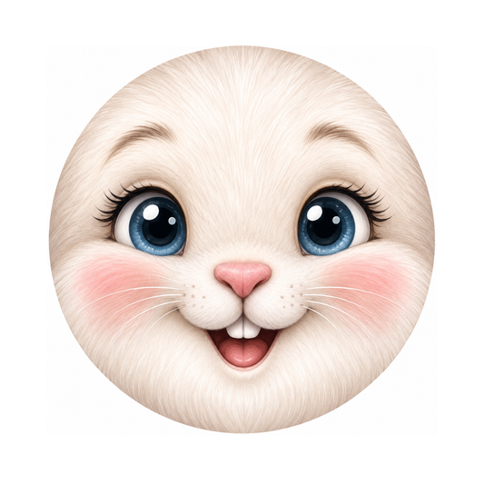 10" Bunny Face Sign, Metal Wreath Sign, Easter Sign Home Decor