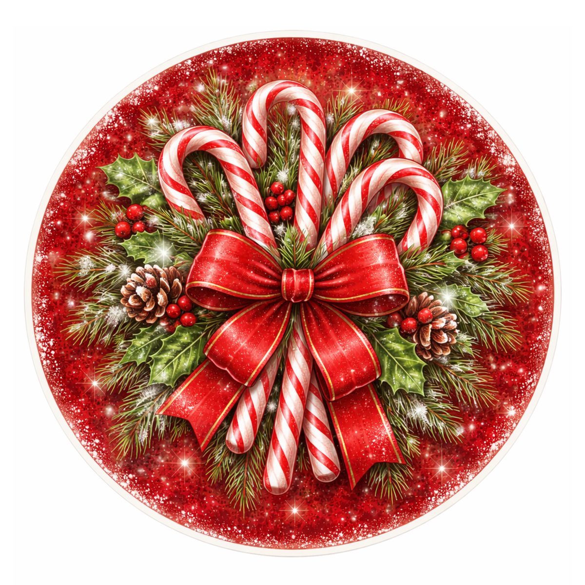 Candy CaneChristmas 10 inch Wreath Sign, Home Decor, The Ritzy Cactus