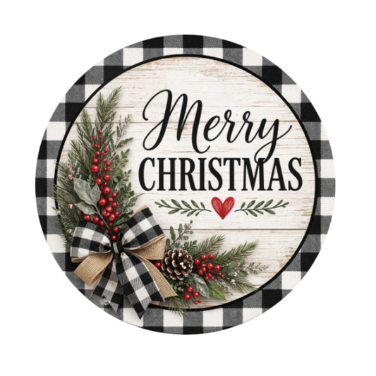 Farmhouse Christmas 10" Wreath Sign, Home Decor, The Ritzy Cactus
