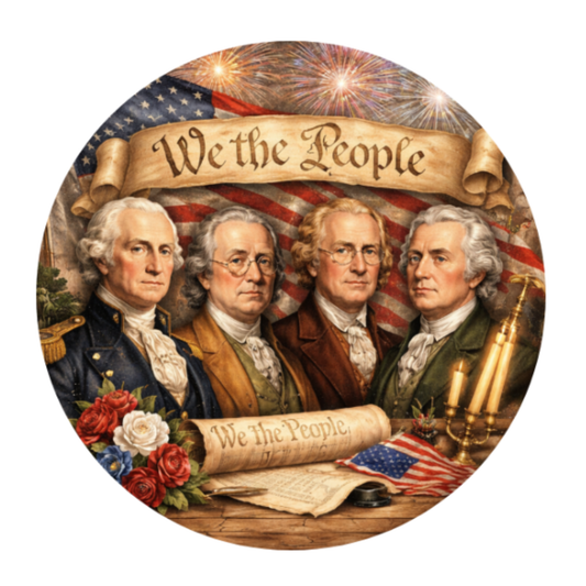 Founding Fathers Sign 10 inch Wreath Sign, Home Decor, The Ritzy Cactus