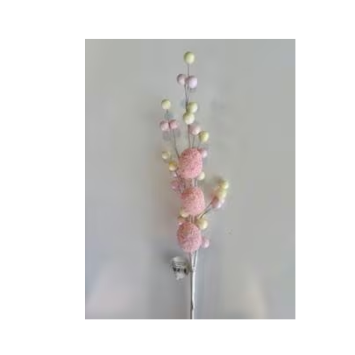 18" Pink Glazed Egg and Berry Spray| Holiday Spring Spray | DIY Easter Decor Wreath Embellishment | Wreath Supplies