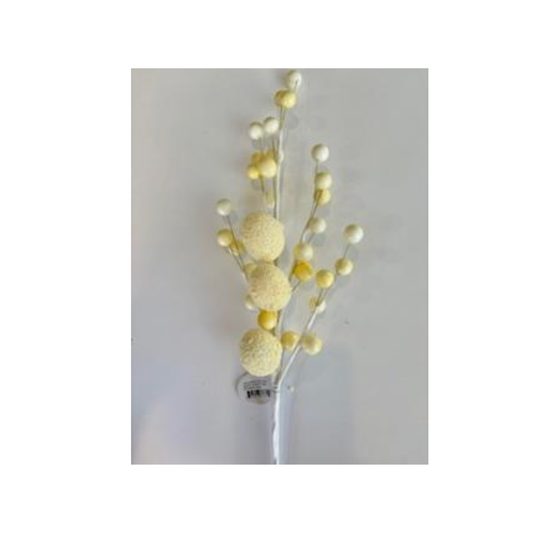 18" Yellow Glazed Egg and Berry Spray| Holiday Spring Spray | DIY Easter Decor Wreath Embellishment | Wreath Supplies
