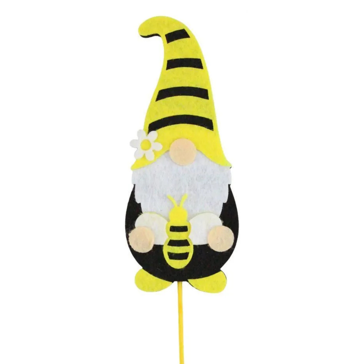 8" Bee Gnome Pick Spray | Whimsical Wreath Pick | Holiday Embellishment | DIY Wreath Supply