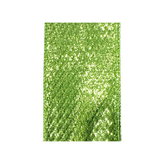 Lime Green Foil Wired Ribbon by JAS Ribbon – 2.5" x 10 Yards, Wreath Ribbon, Craft Supplies, The Ritzy Cactus